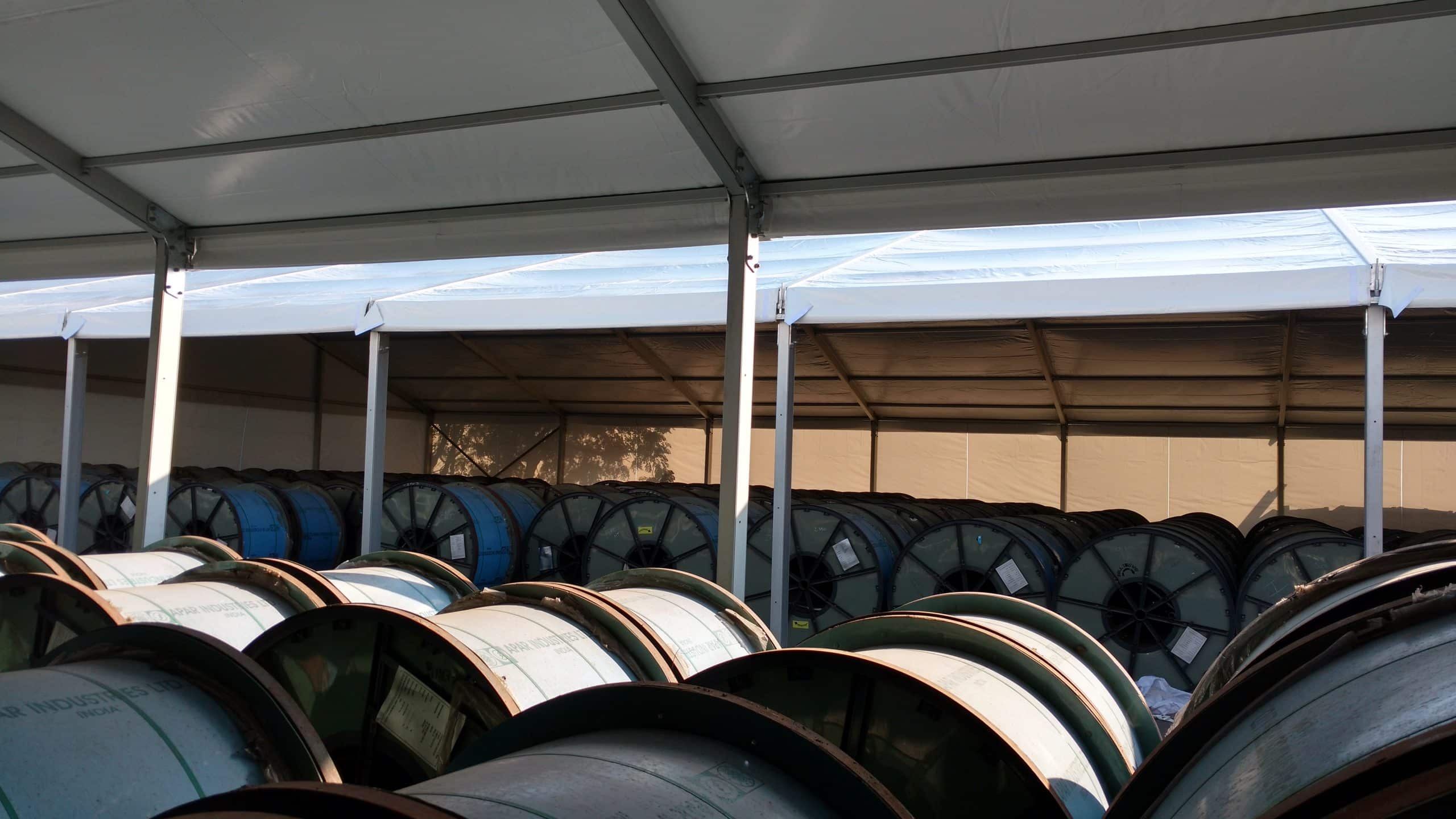 A Frame Warehouse Tent: A Mobile Storage Solution in Chile