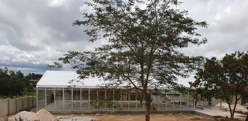 wedding tent in Zambia