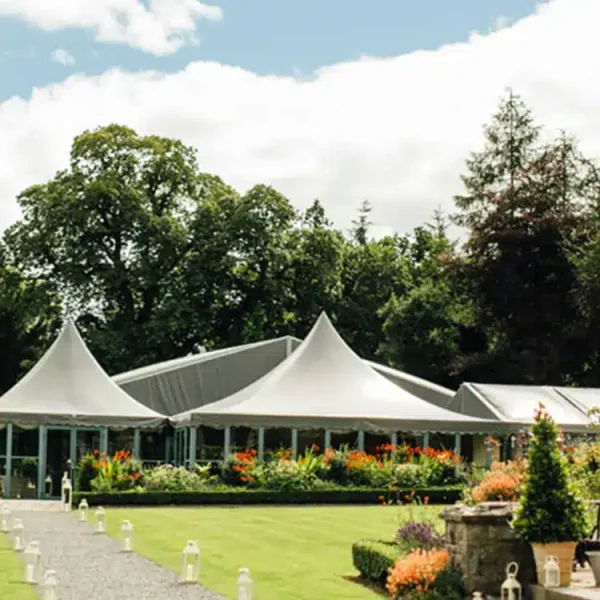 event tent on the greenfield