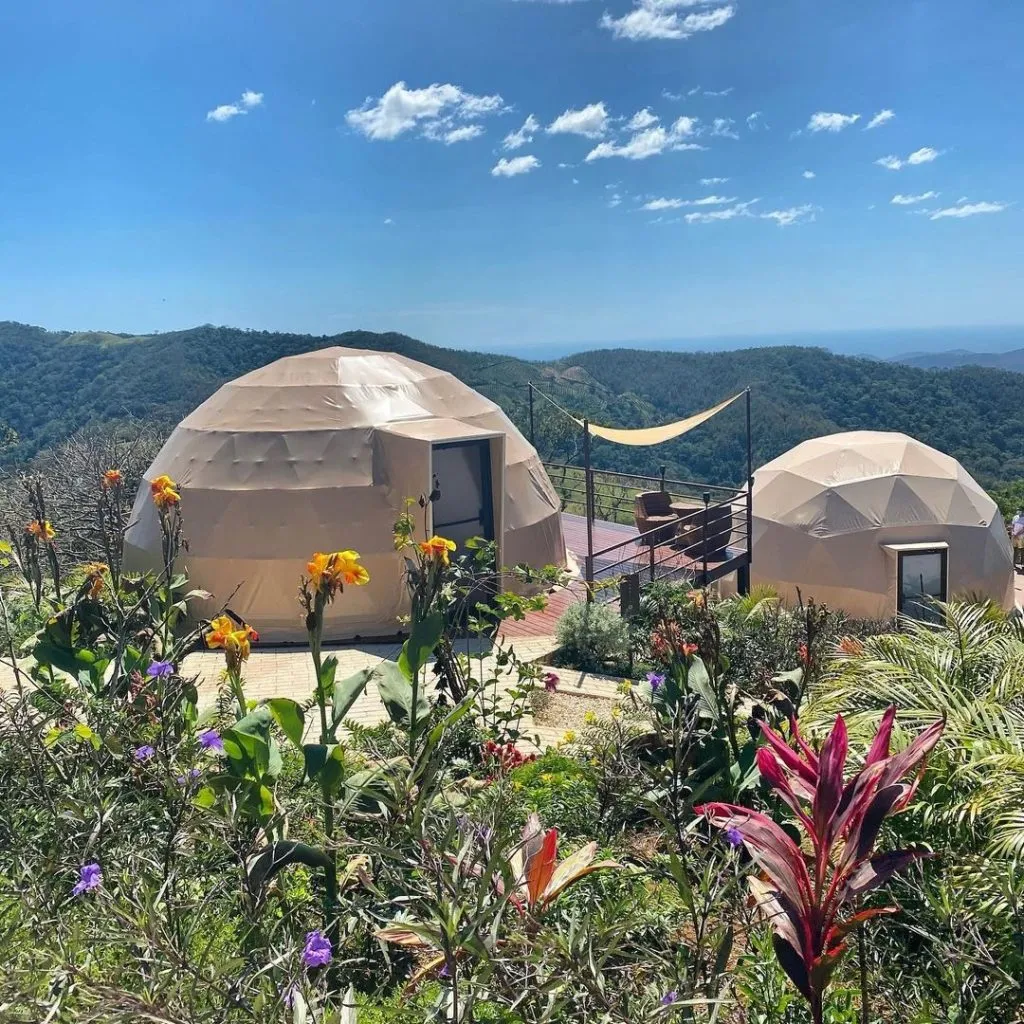 dome shelters in the field