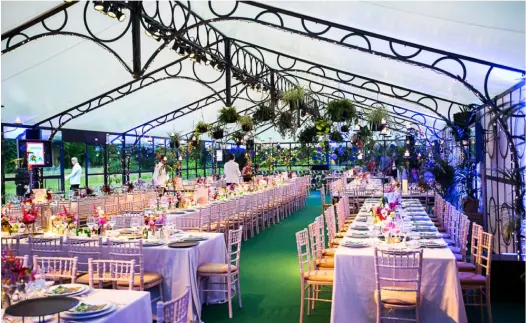 Inside Of A Frame Atrium Tent