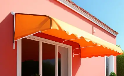 Orange Fixed Awnings