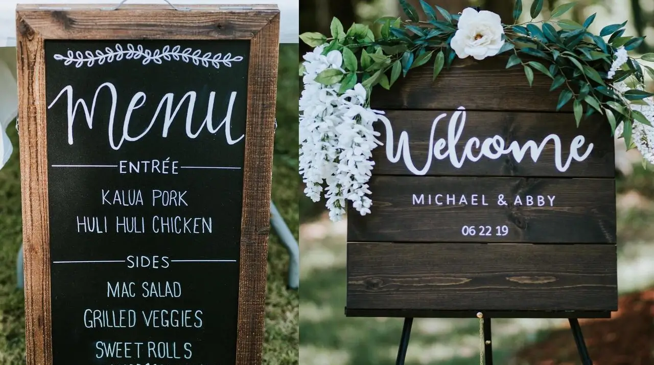 Signs For Backyard Wedding Reception