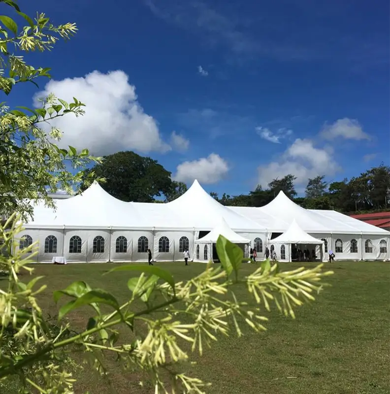 パーティーテント 混合パーティー用クリアスパンテント販売中 | Shelter Structures