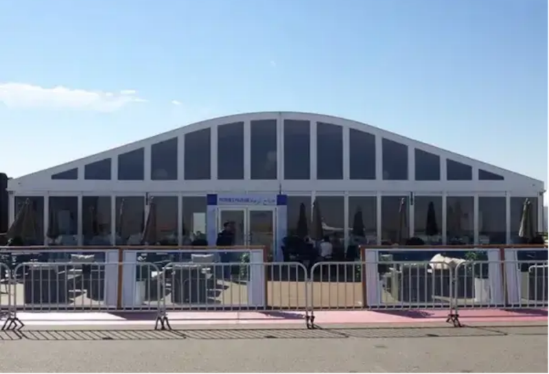 arch tent with pvc covering