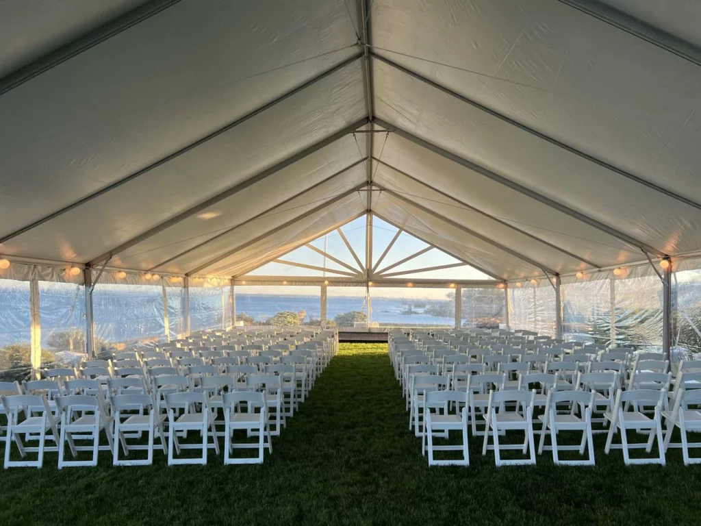 A-Frame Clear Span Tent in the Sun