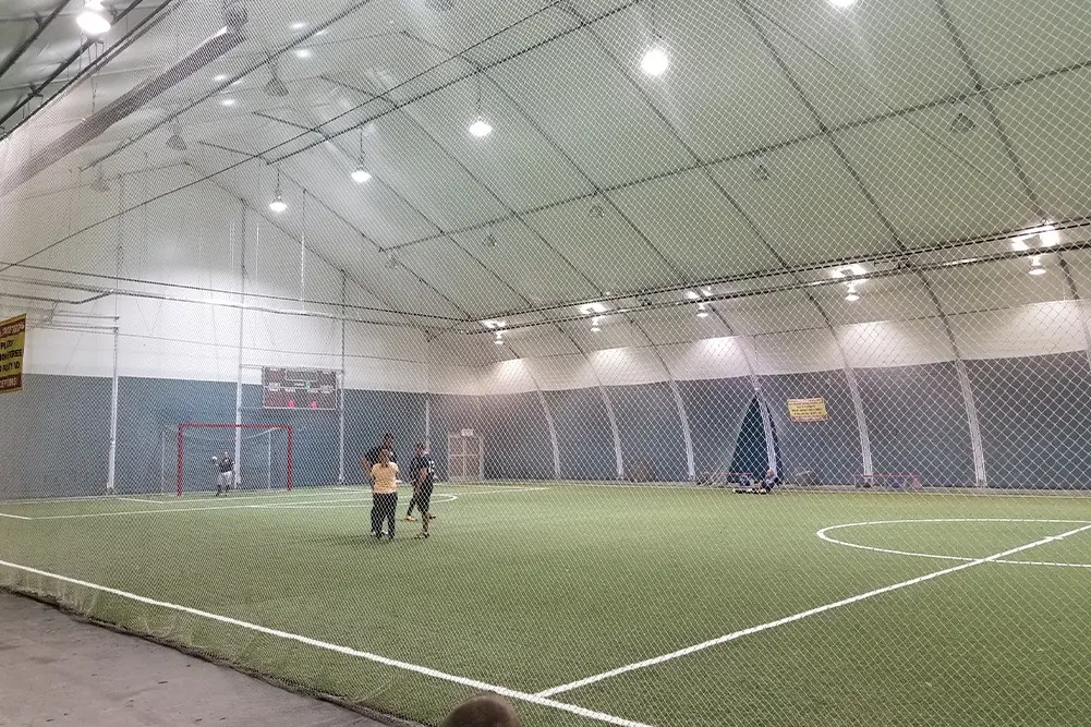 indoor football field