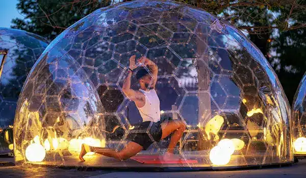 Transparent sports dome, geodesic dome tent