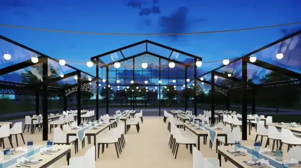 Atruim event tent effect drawing